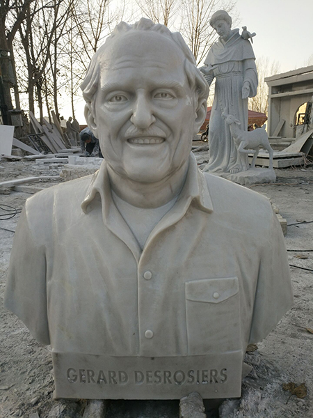 Life size hand carved marble bust for indoors decoration