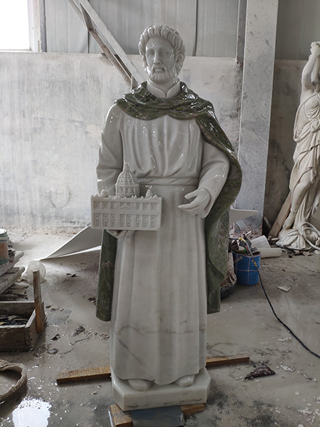 Religious hand carved marble St. Joseph for church usage