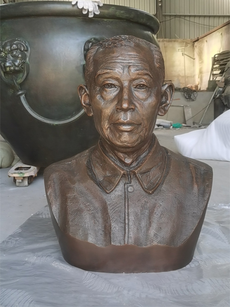 Cast bronze life size bust for indoors decoration