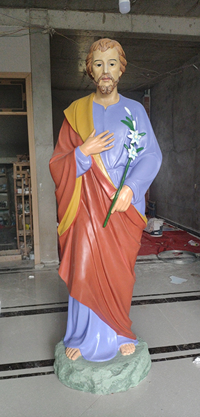 Religious fiberglass Saint Joseph statue for church usage