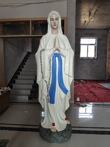 Religious fiberglass Mary statue for church usage