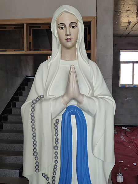 Religious fiberglass Mary statue for church usage