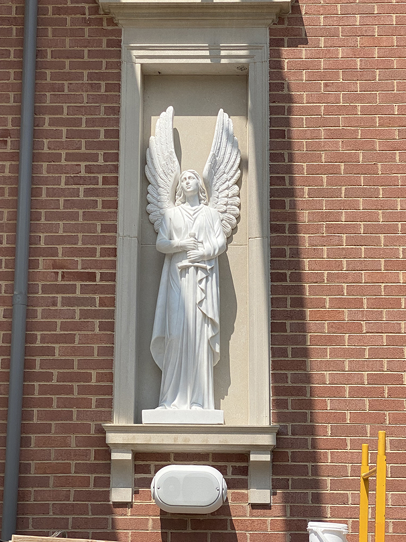 White marble angels for church usage