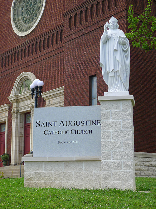 Marble Church Statue