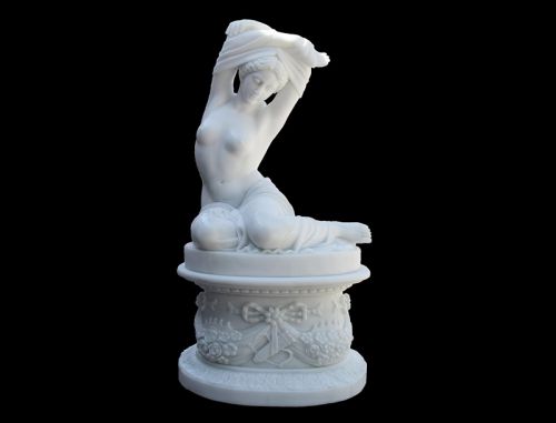 Hand carved marble woman sculpture for garden decoration