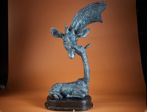 Cast bronze elephants for indoors decoration