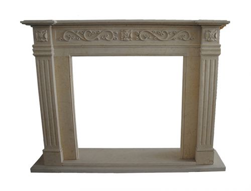 Hand carved natural stone modern fireplace for homes usage