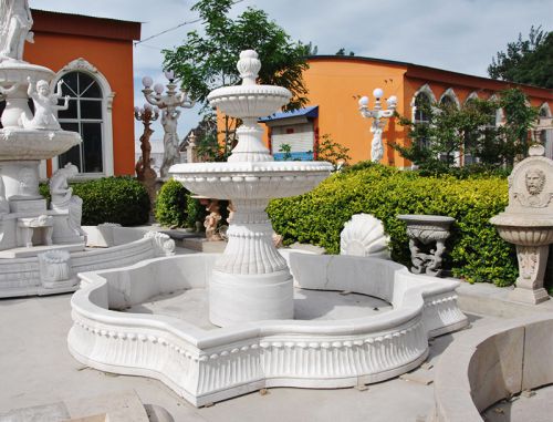 Marble pool fountain