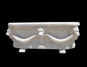 White marble bathtub