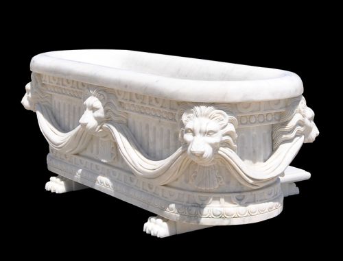 White marble bathtub