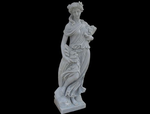 Religious hand carved white marble four seasons gods