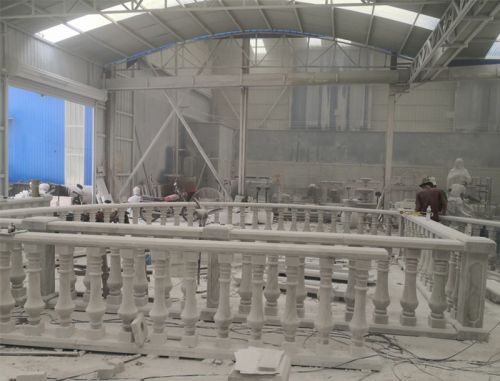 Guangxi white marble balustrade/railing for outdoors usage