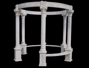 Hand carved white marble gazebos