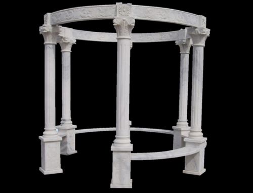 Natural stone hand carved gazebos for garden decoration