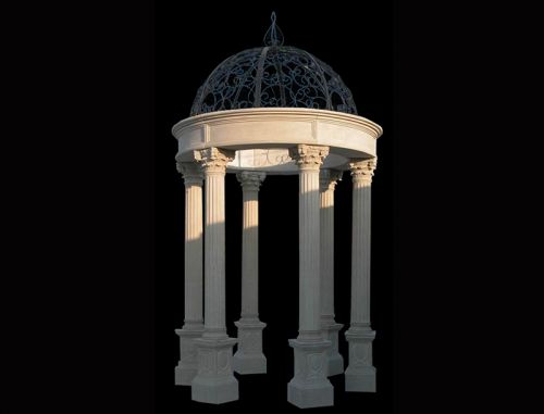 Natural stone hand carved gazebos for garden decoration