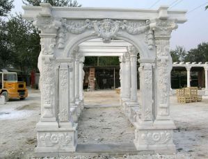 Garden marble rectangular gazebos/pavilion 