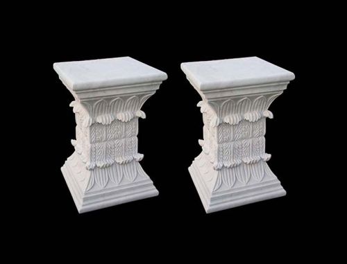 Super quality white marble pedestal for outdoors decoration