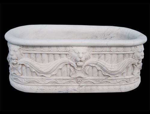 Indoors usage hand carved natural stone bathtubs