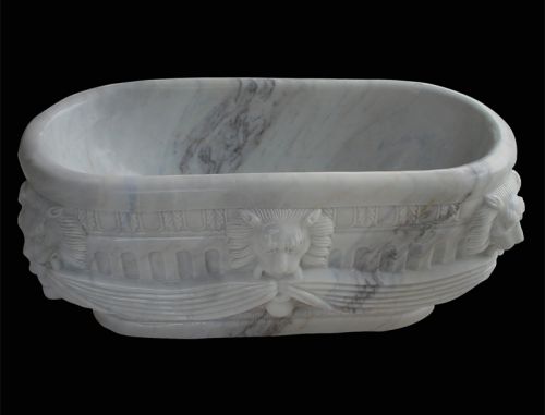 Indoors usage hand carved natural stone bathtubs